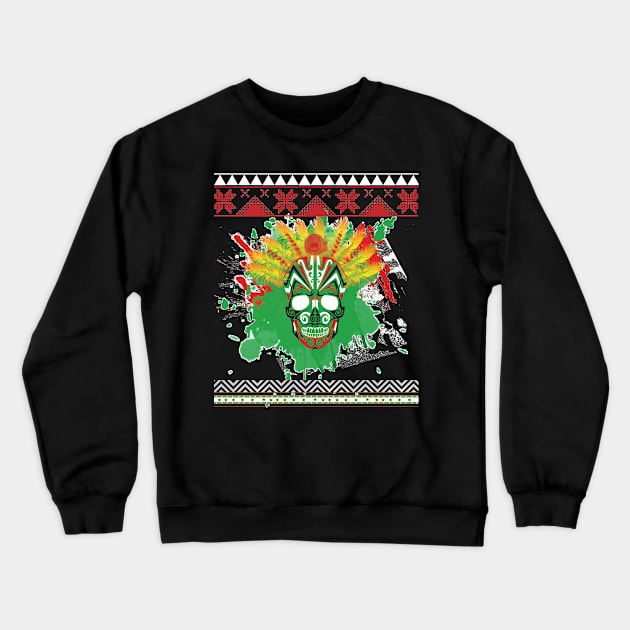 Color Exploding Skull Crewneck Sweatshirt by InkDoneRight